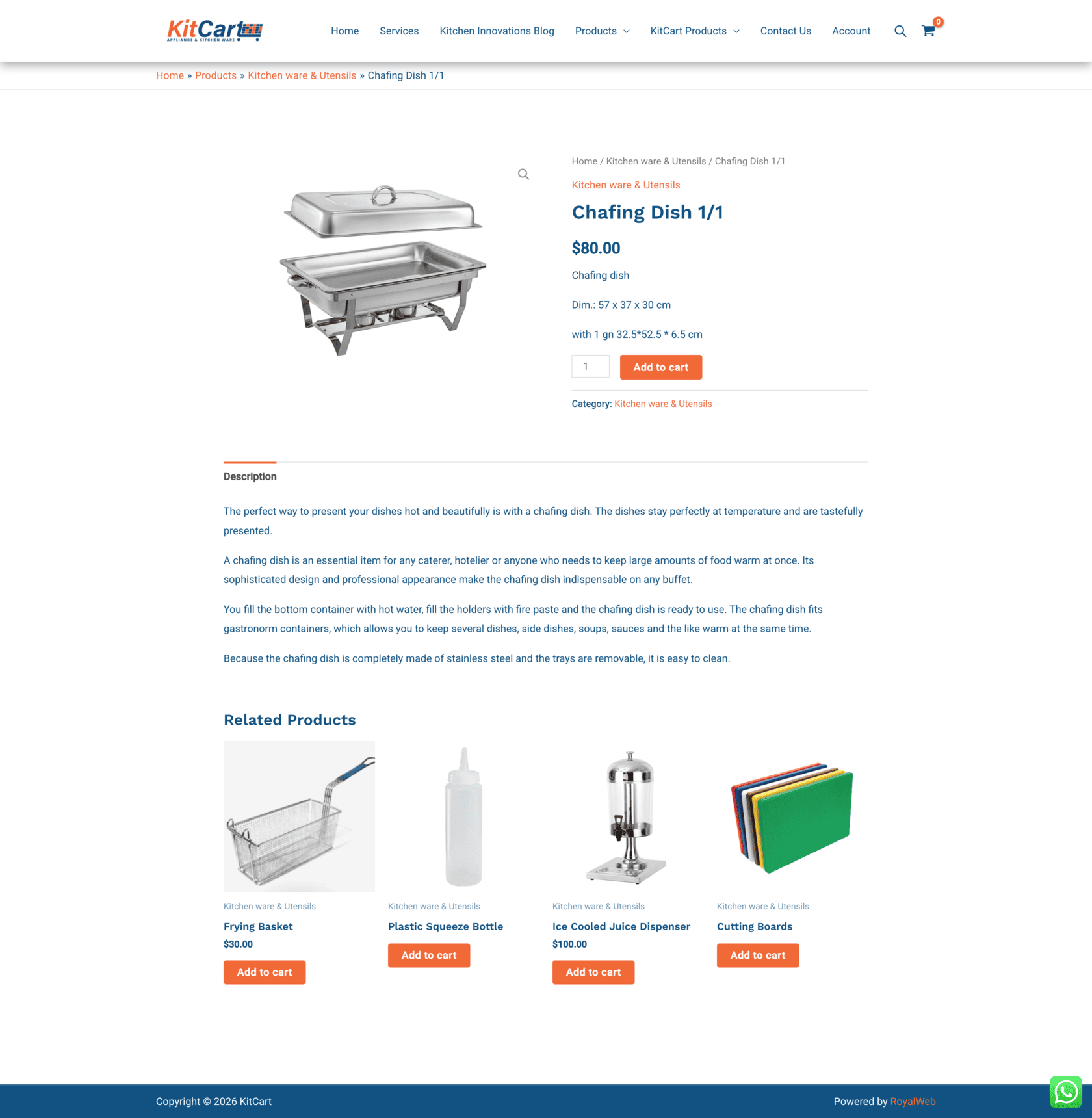 Kitcart Product Page