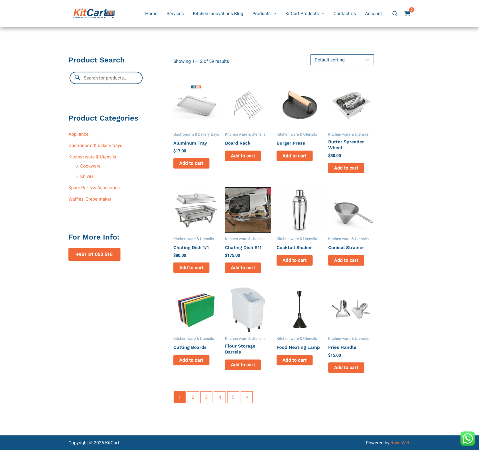 Kitcart Products Catalog